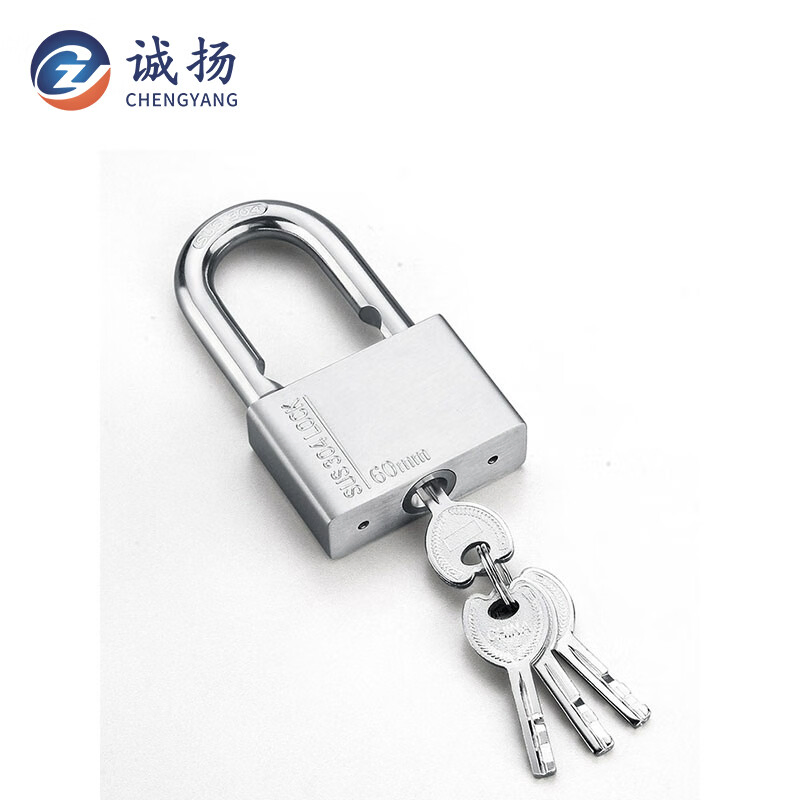 304 Padlock Security Padlock Fingerprint Padlock Alarm Padlock 60mm Short Beam, Standard with One Key [One Key and Multiple Locks]