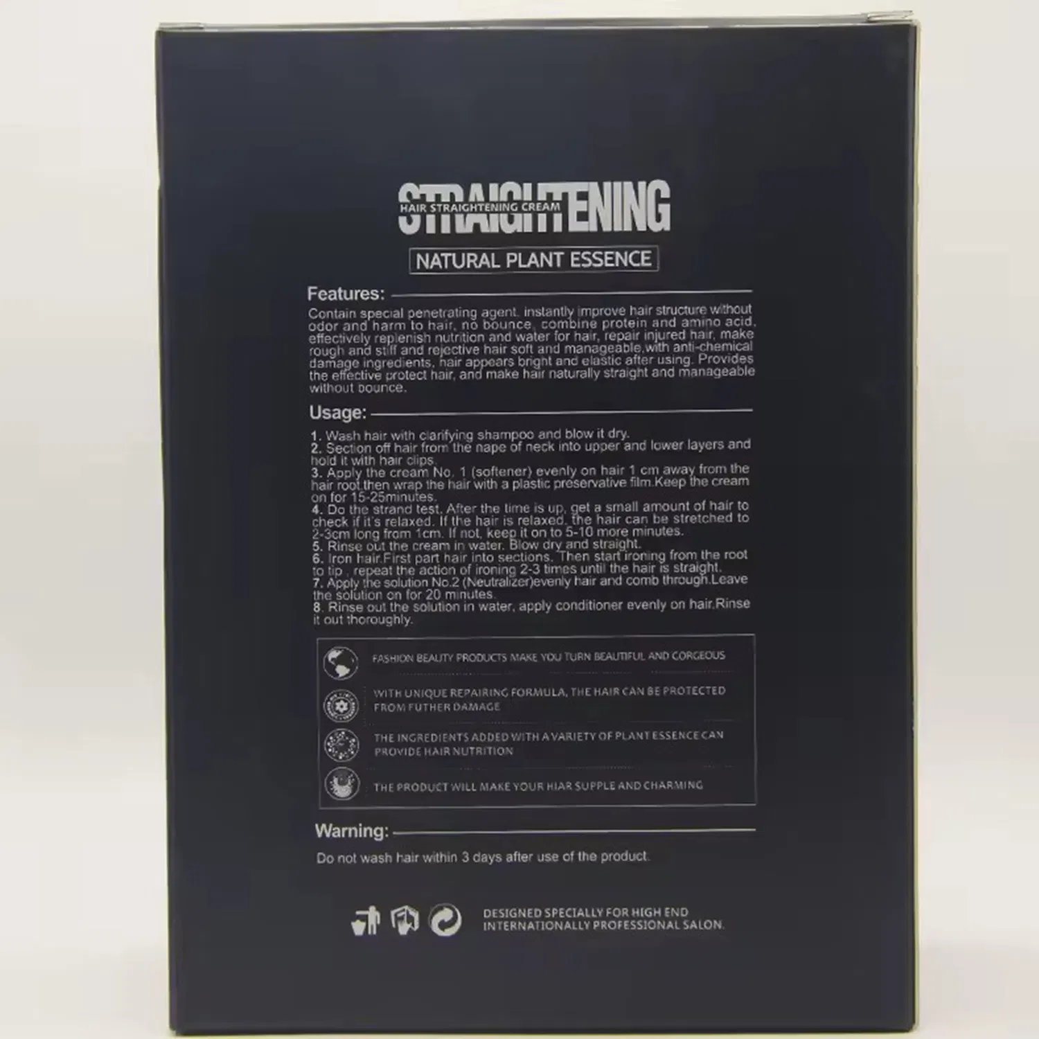 Hot Selling Professional No Harm to Hair Straightening Cream