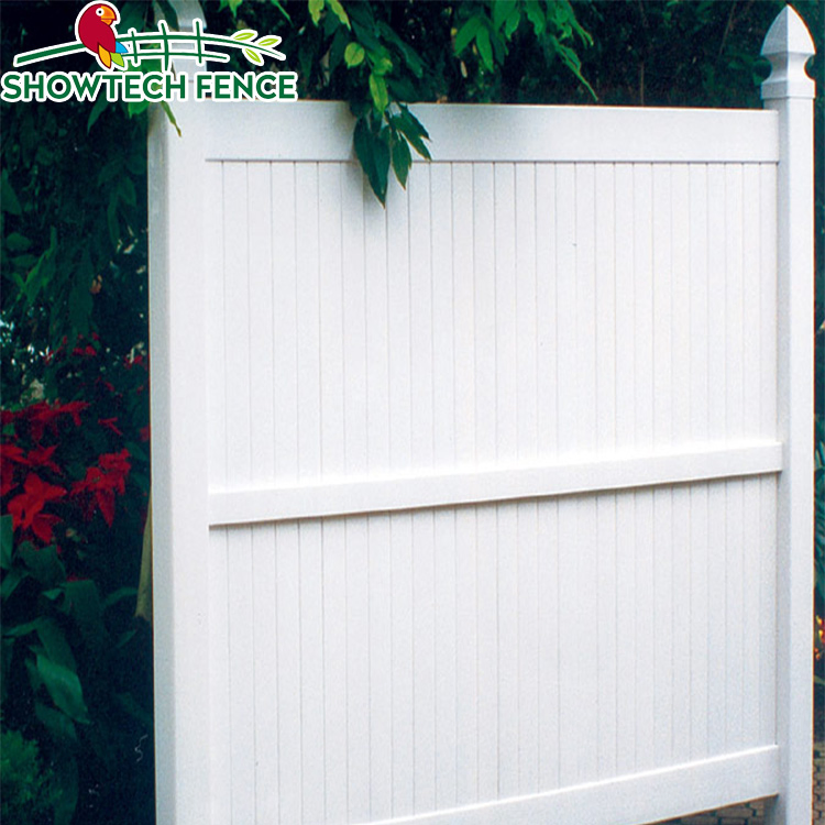 White PVC 6′ H/8′ W Vinyl Privacy Garden Fence