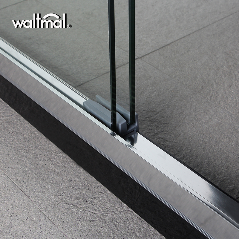 SS304 Frame Bypass Shower Door Glass Bathroom