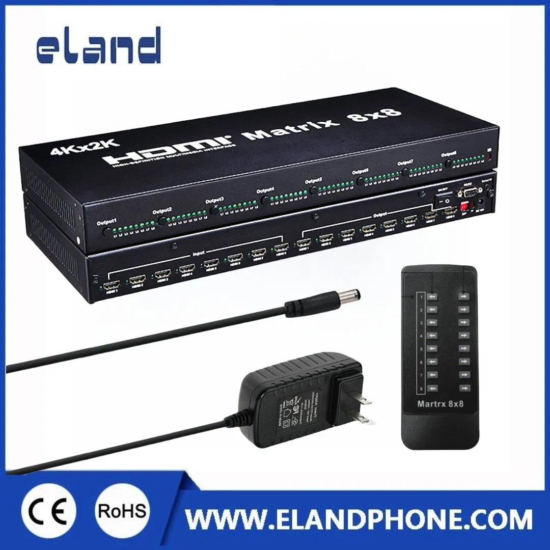 8-портовый HDMI матричный коммутатор-сплиттер