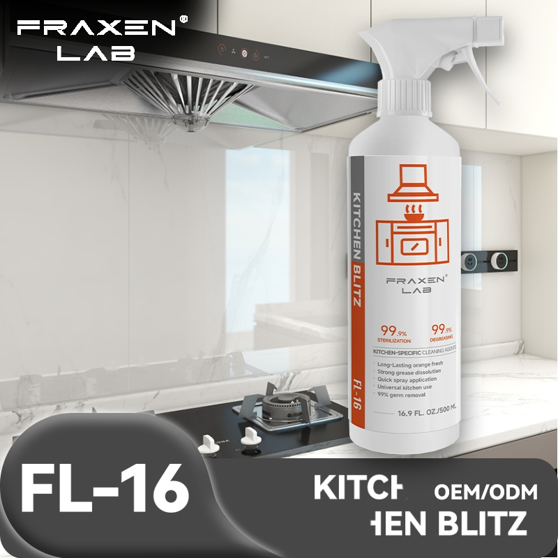 Powerful Kitchen Grease Cleaner Spray for Stove, Range Hood and Oven with Deep Degreasing Formula