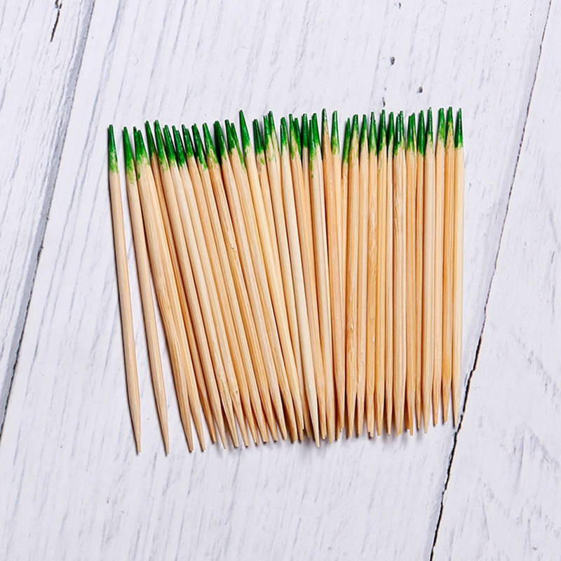 Custom Logo Bamboo Toothpick Single Packed Hotel Restaurant Disposable Wood Wooden Individually Wrapped Toothpicks