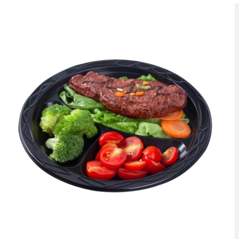 High Quality Round Disposable Paper Plates Recyclable Salad Plate
