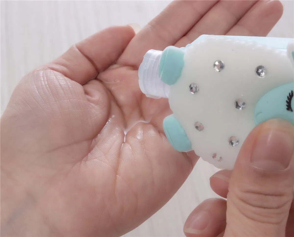 30ml Pocket Antibacterial Hand Gel Instand Waterless Hand Sanitizer Bottle Silicone Holder