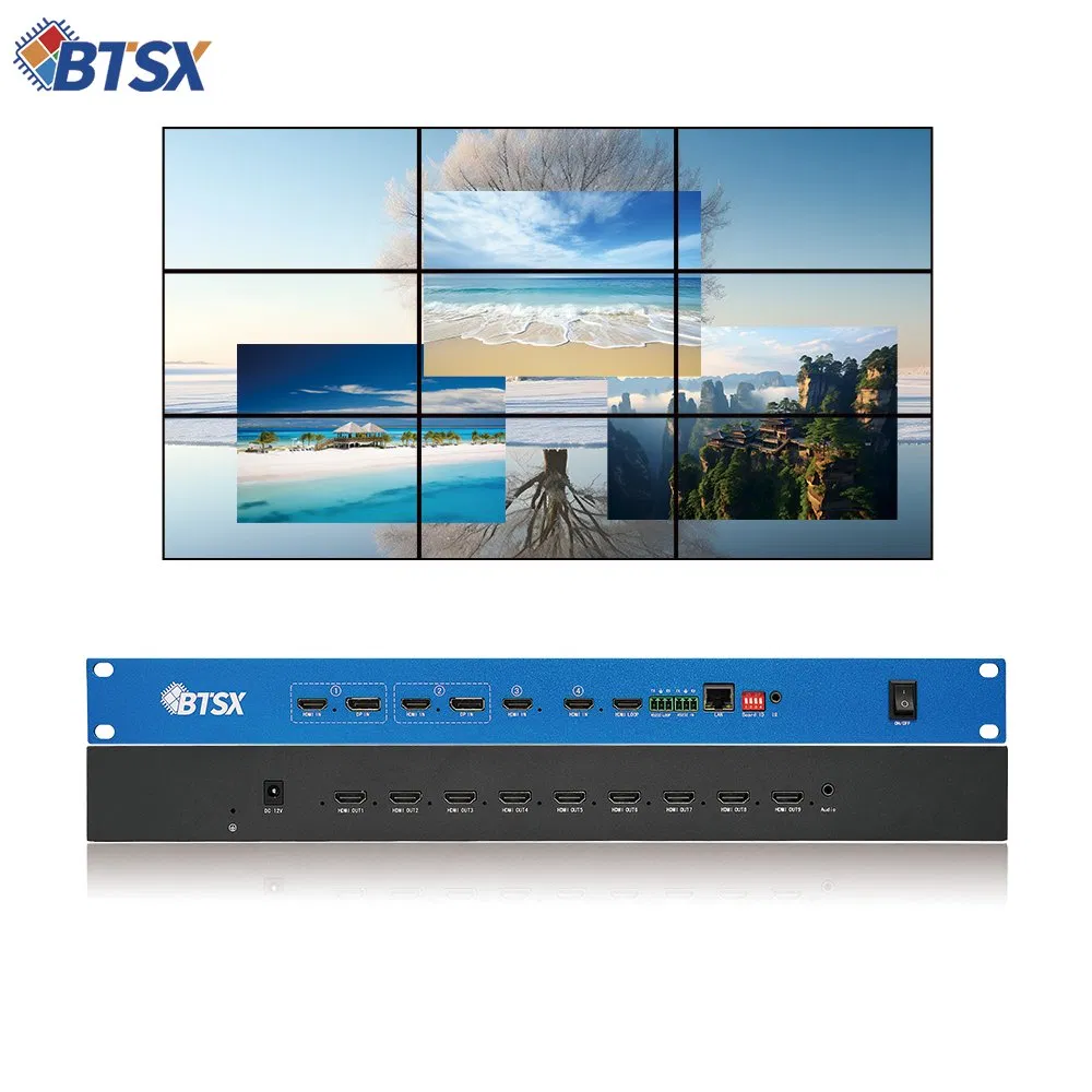 Видеоматрица 4xHDMI 2.0 вход, 9xHDMI выход, низкая задержка