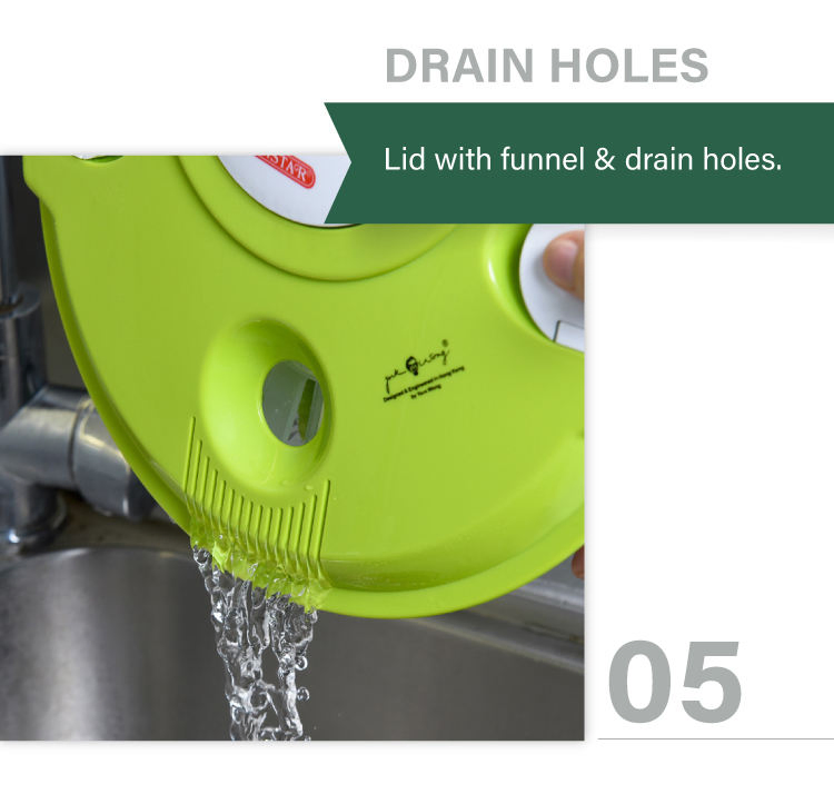 Plastic Manual Fruit and Vegetable Salad Spinner