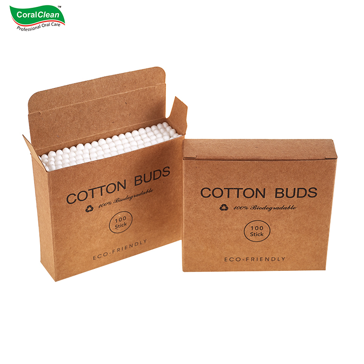 OEM Wooden Stick Double Round Head Cotton Buds Cleaning Tool