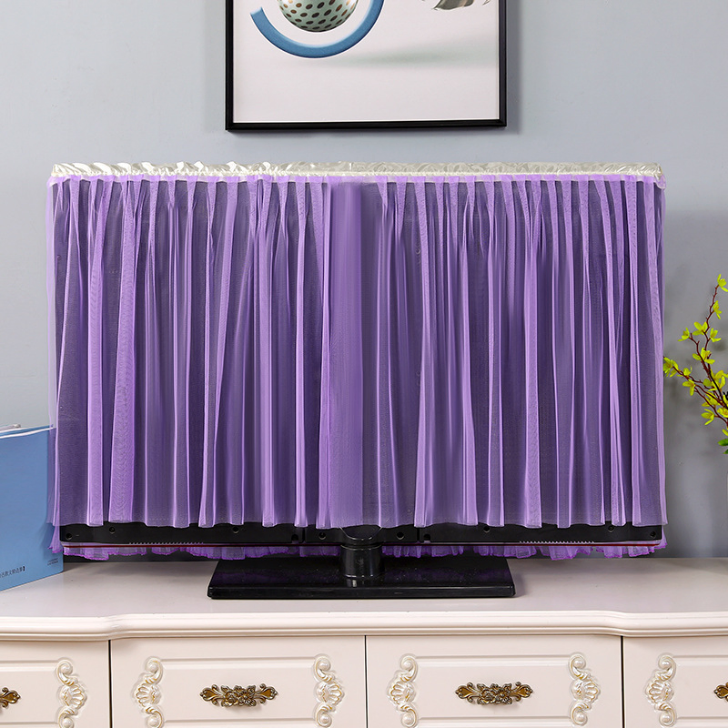 Television LCD LED Screen Monitor Protector Home Decoration Embroidery Lace TV Cover