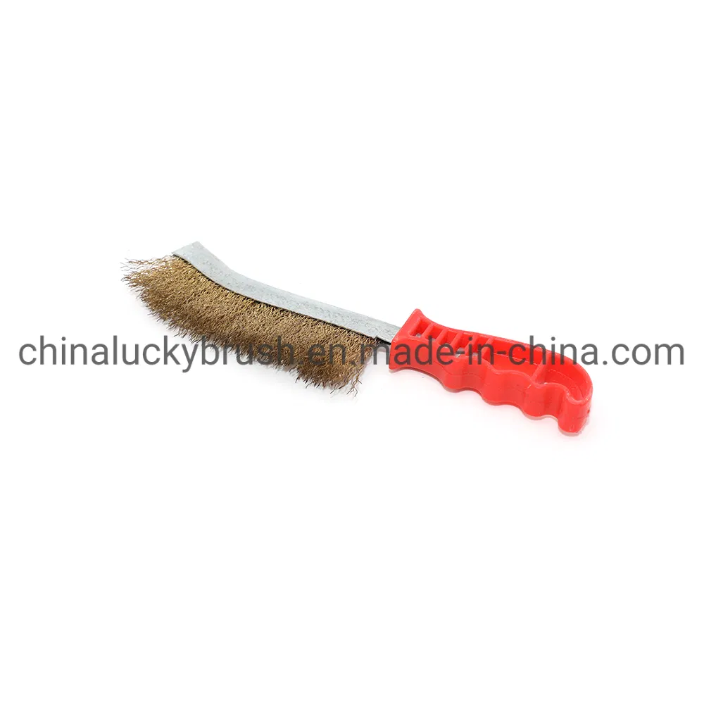 Plastic Handle Steel Wire Stainless Steel Wire Nylon Abrasive Cleaning or Polishing Brush (YY-993)