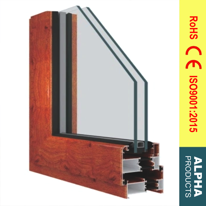Aluminum and Double Glasses Insulation Inside Screens Casement Window