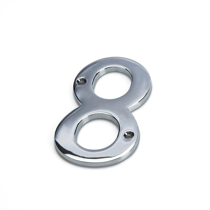 Numerals Door Numbers 4 in. Cast Solid Brass House Number