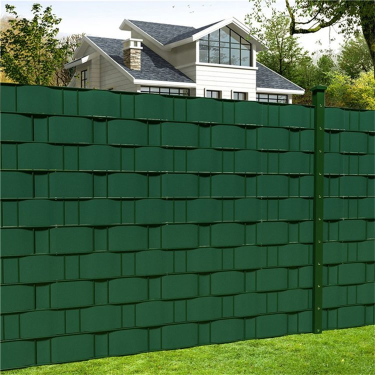 Ral6005 PVC Tarpaulin Fabric Decorative Garden Privacy Fence PVC Strip Screen Fence