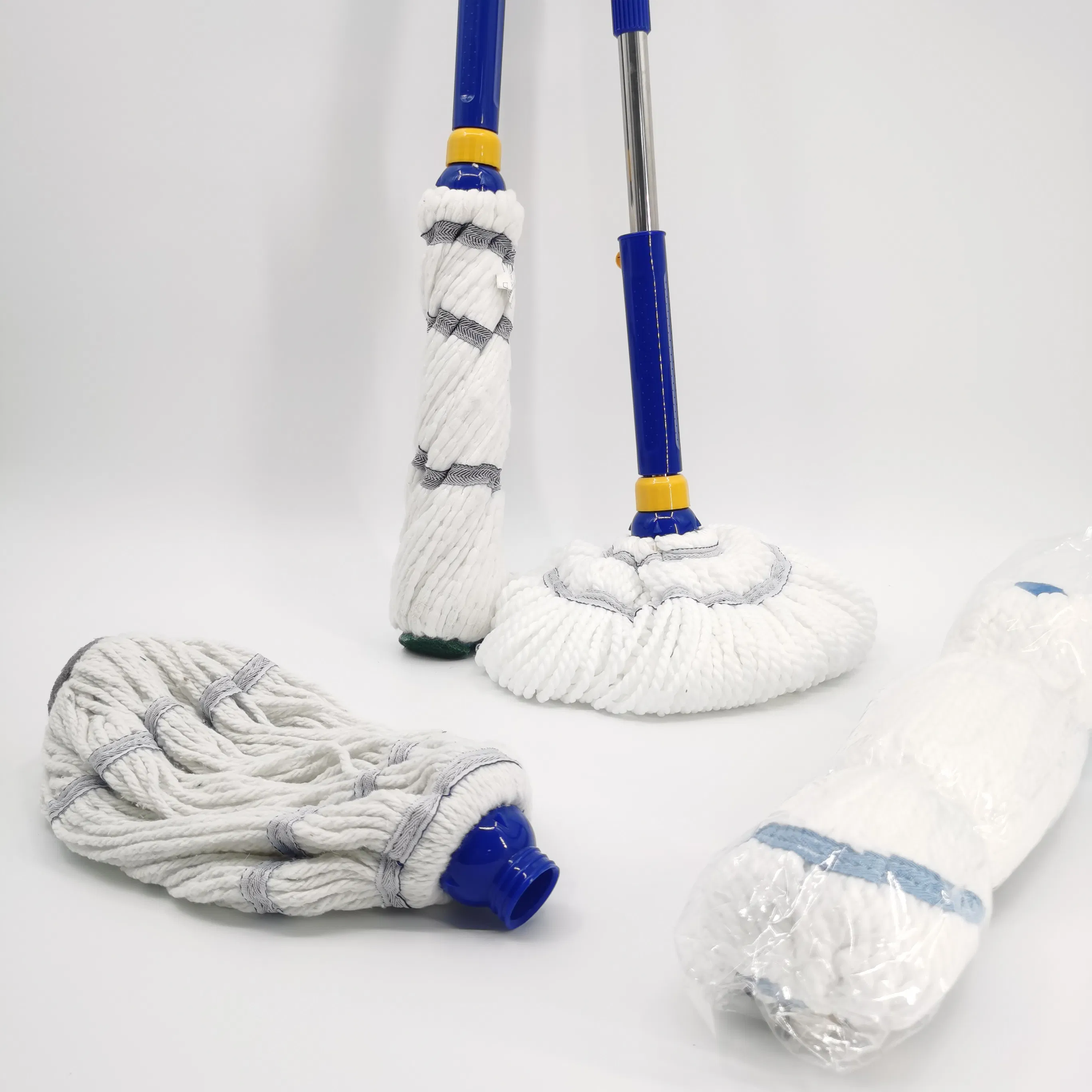 Factory Microfiber Dust Flat Mop Rotatable Twist Mop Hands Free Spin String Spray Floor Sponge Mop Wet Dry Use PVA Squeegee Mop