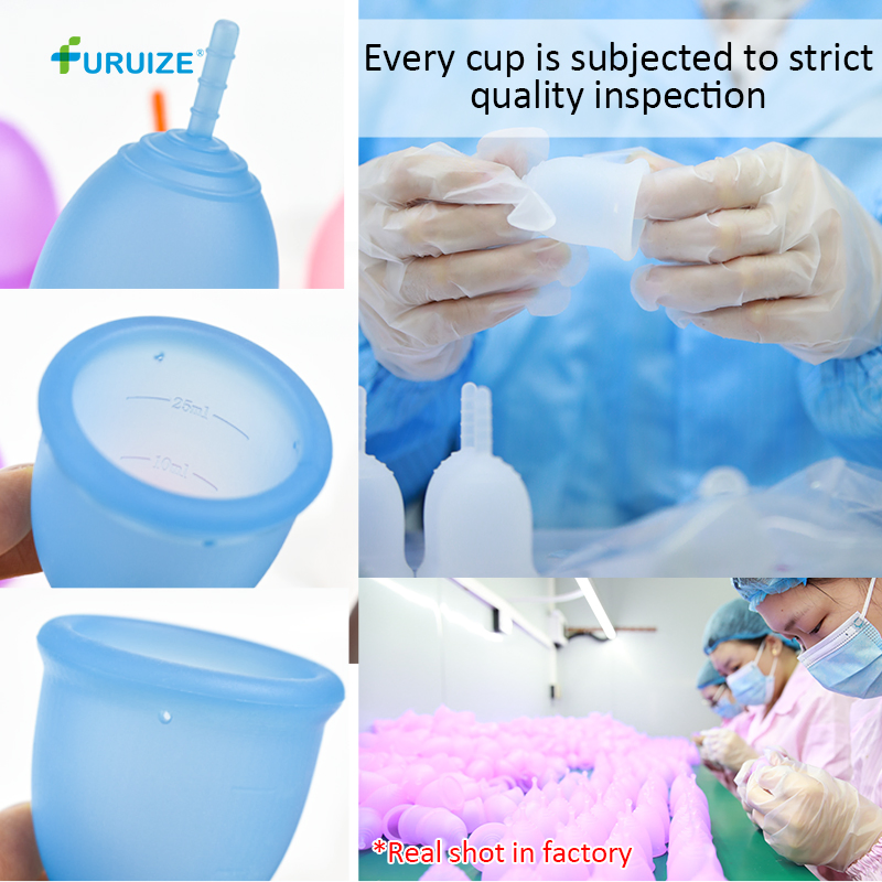 Furuize 100% Soft Silicone Copa Menstruelle Period Cup