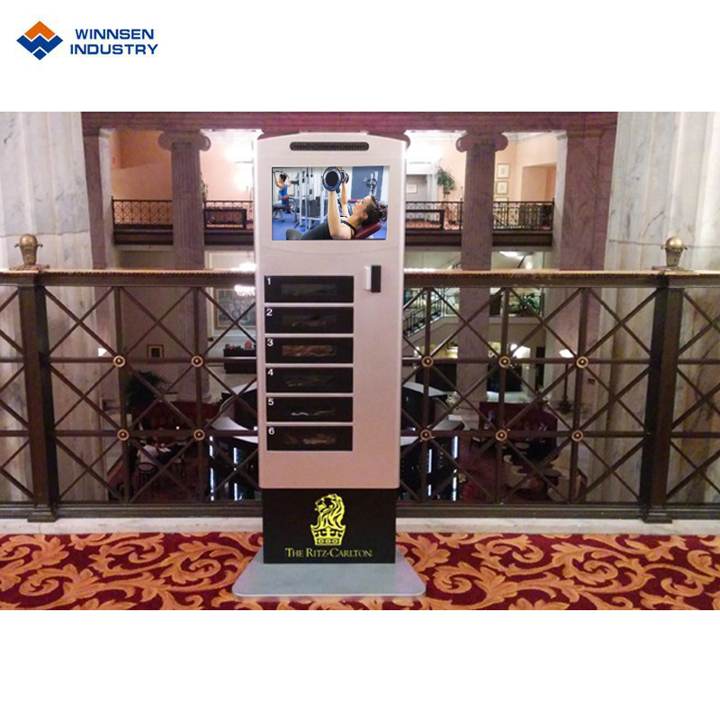 Shopping Mall Use Coin Operated Phone Charging Locker