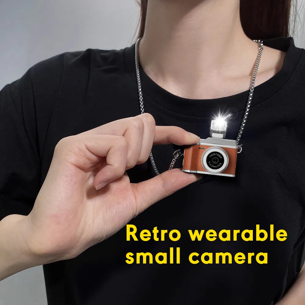 Portable 1080P Mini Digital Video Camera Retro Outdoor with Key Chain 0.96 Inch Pocket Camcorder