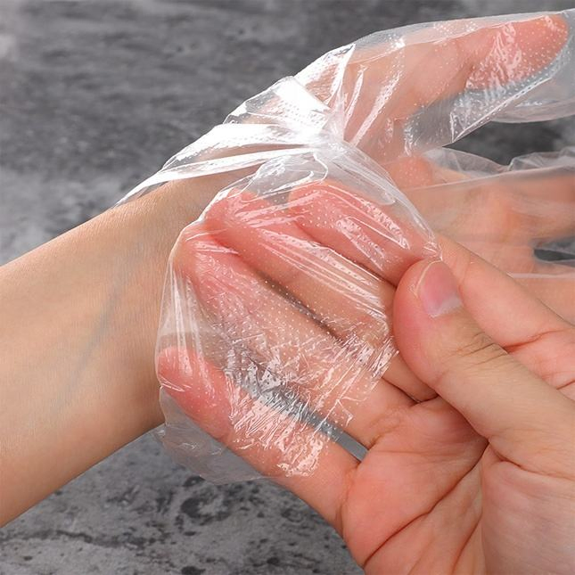 Multipurpose Disposable Clear Transparent Powder Free Kitchen Food Grade Plastic PE Gloves