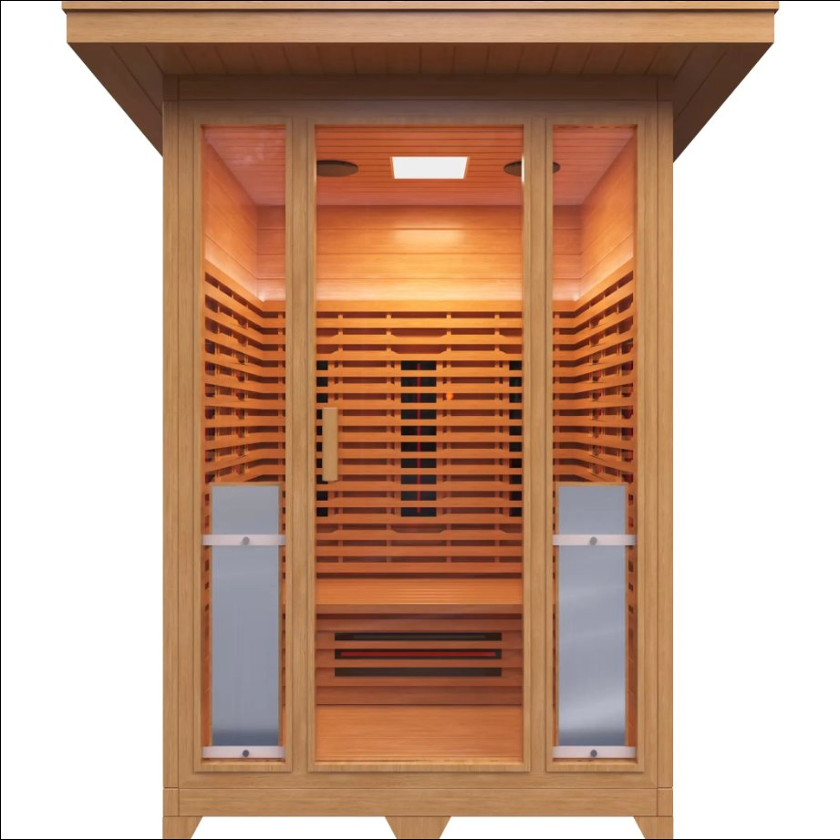High End Luxury Solid Wood Hemlock Saunas 8s Personal for Indoor Outdoor