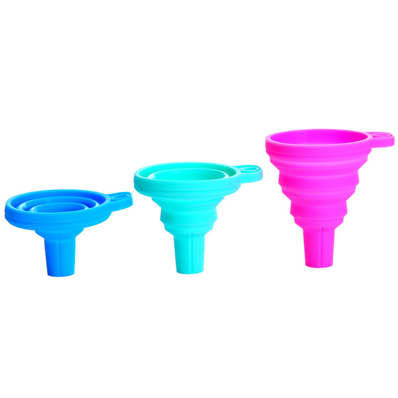 Kitchen Funnel Kitchen Gadgets Accessories Foldable Silicone Collapsible Funnels