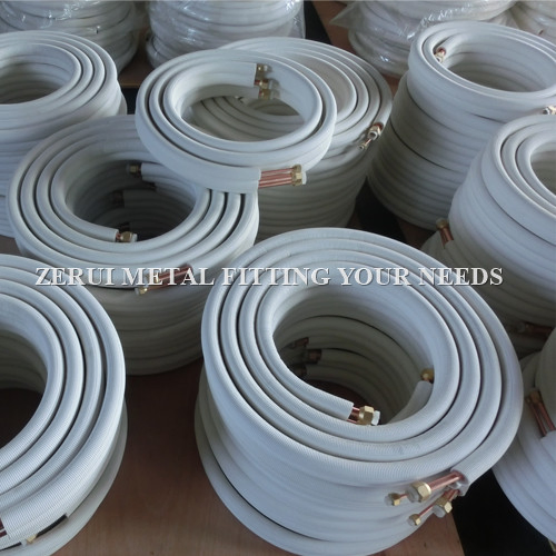 9000BTU Insulated Air Conditioner Copper Coil Pipe with Flaring and Nuts
