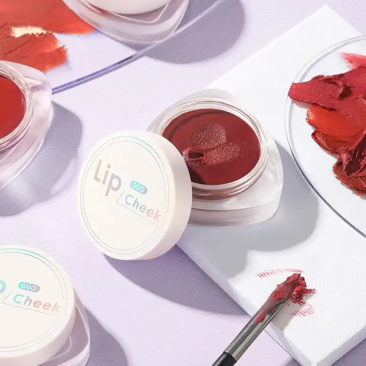 Dual-Use for Cheek and Lip Non-Stick Cup Matte Lips Mud Colorfast Waterproof Velvet Muddy Lip Cream