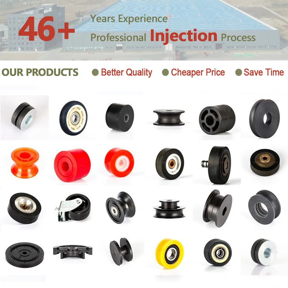 OEM Manufacturer Overmolding U Groove Plastic Small Pulley Wheels for Rope