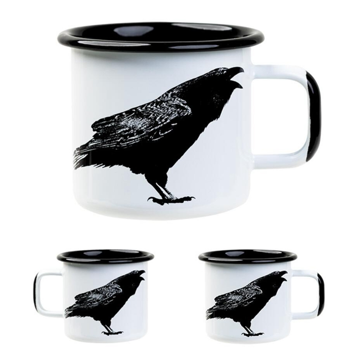 Portable Camp Enamel Cup Vintage Metal Mug for Home Office Party Supplies