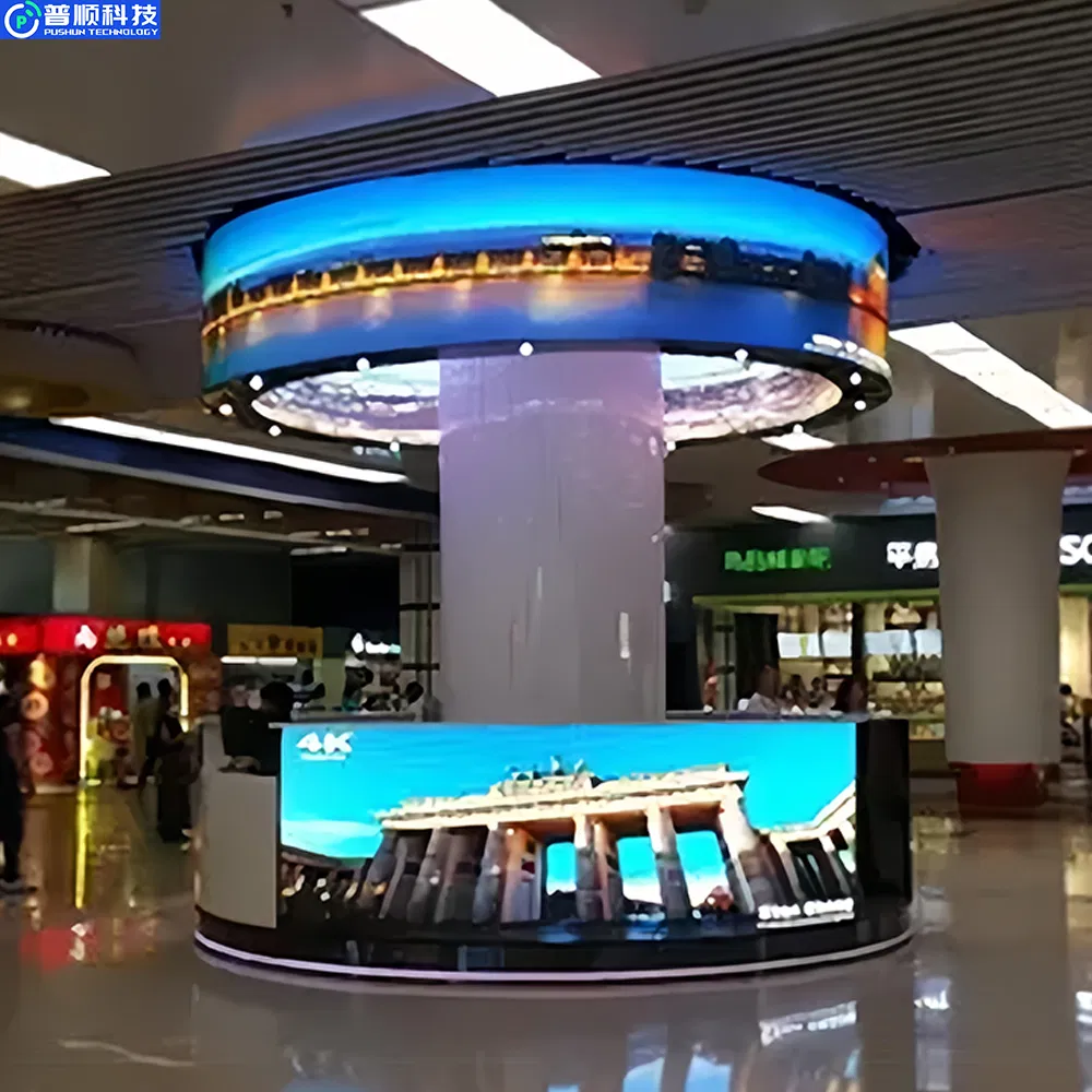 Pushunled P2 P2.5 Circular Spherical Indoor Video Wall LED Module Flexible LED Display Screen