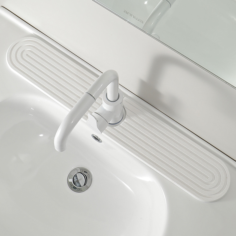 New Product Kitchen Bathroom Faucet Pad Diatomaceous Earth Splash Proof Board with Drainage Rack Mats & Pads