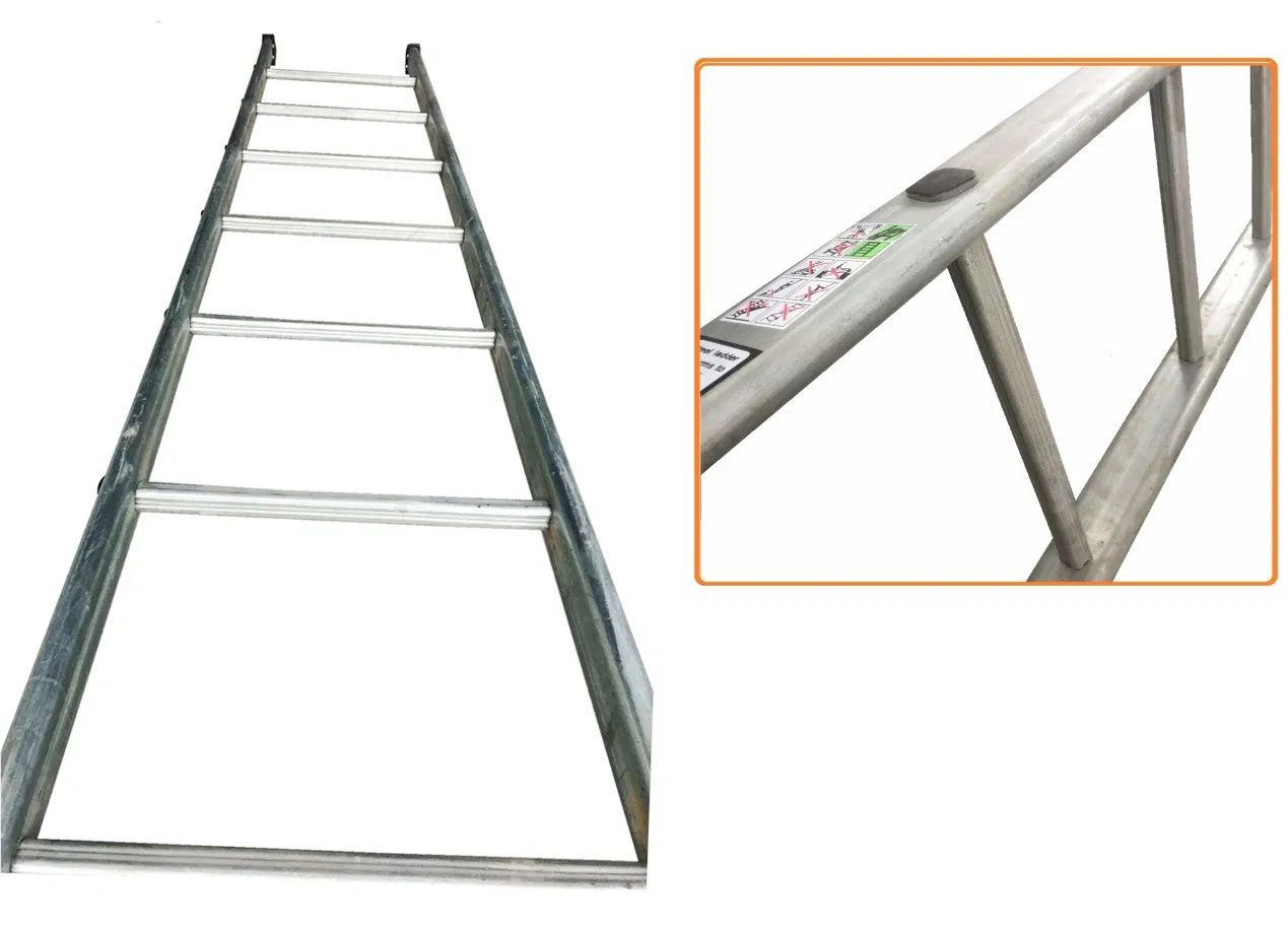 New Hot Sale High Quality Safety Pre-Galvanised Steel Ladder Galvanized Straight Steel Scaffolding Ladders