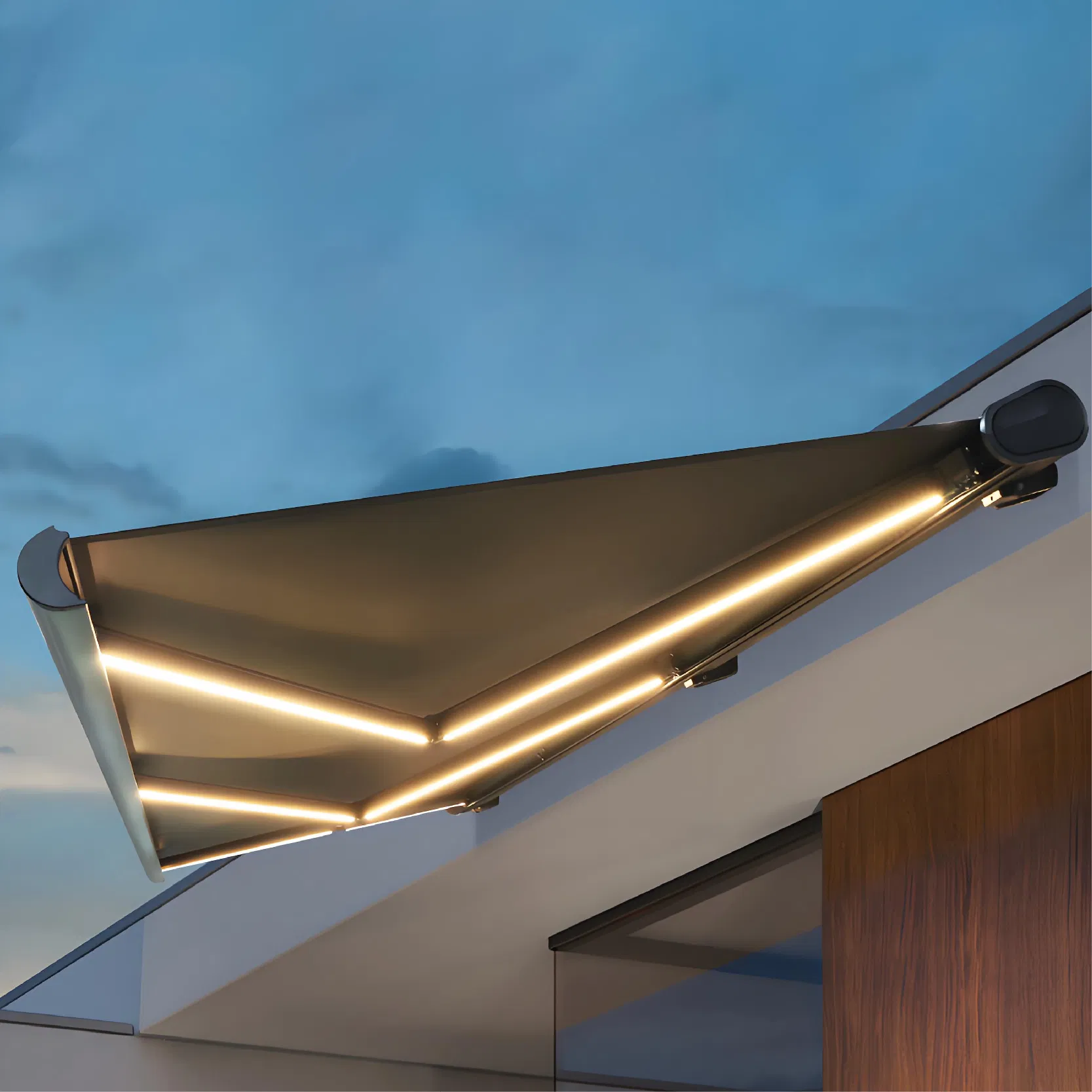 Automatic Full Cassette Awning Electric Retractable Awning Waterproof Windproof Custom Aluminum Awnings