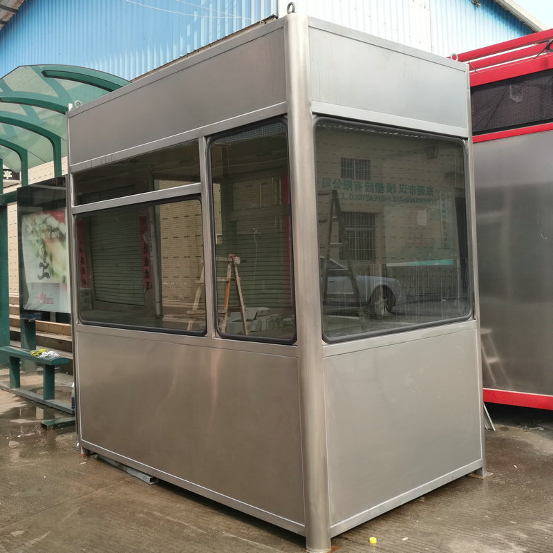 Guard Booth Toll Booth Stainless Steel Prefabricated Portable Guard Room Guard Room Guard House