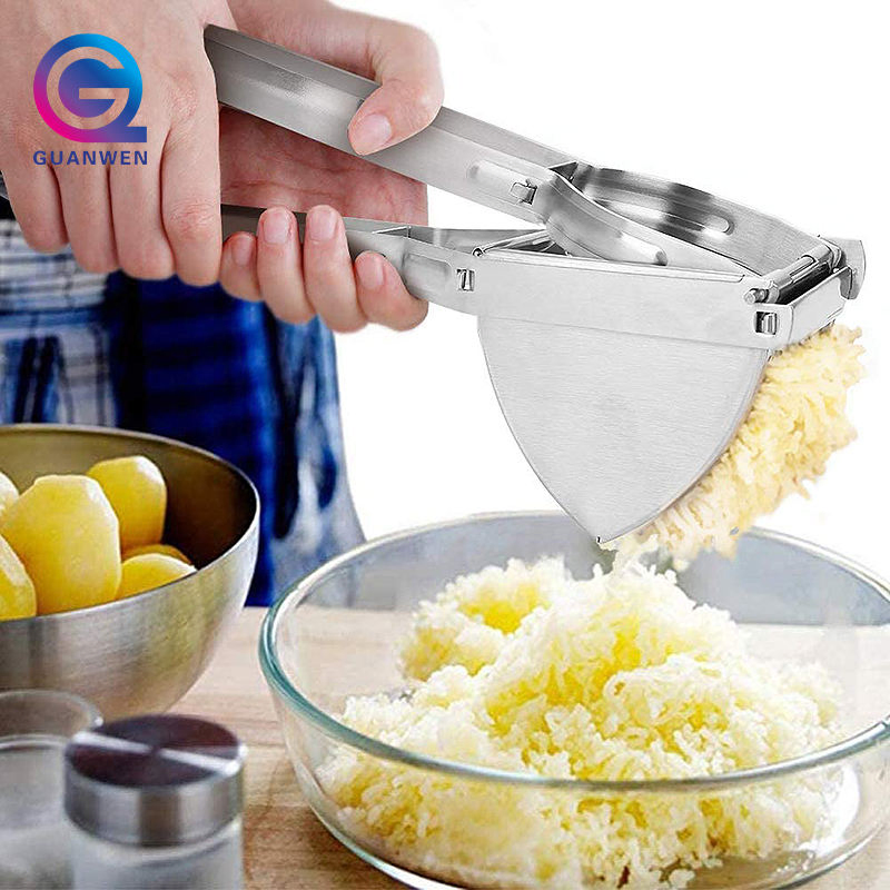 11.2 Inch Potato Ricer Kitchen Tools Stainless Steel Potato Masher for Commercial and Home Use
