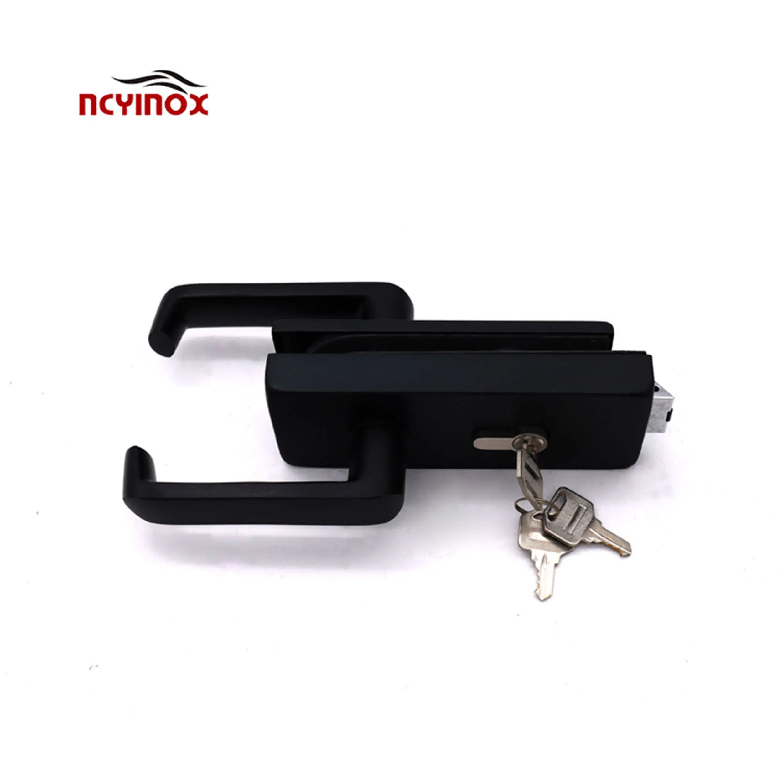 Modern Design Matte Black Glass Door Lock Secure