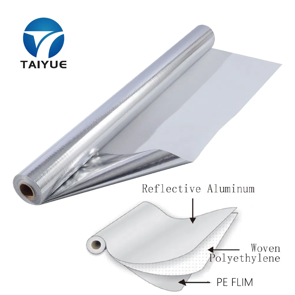 Reflective Woven Fabric Aluminum Foil Backed Woven Fabric Heat Insulation