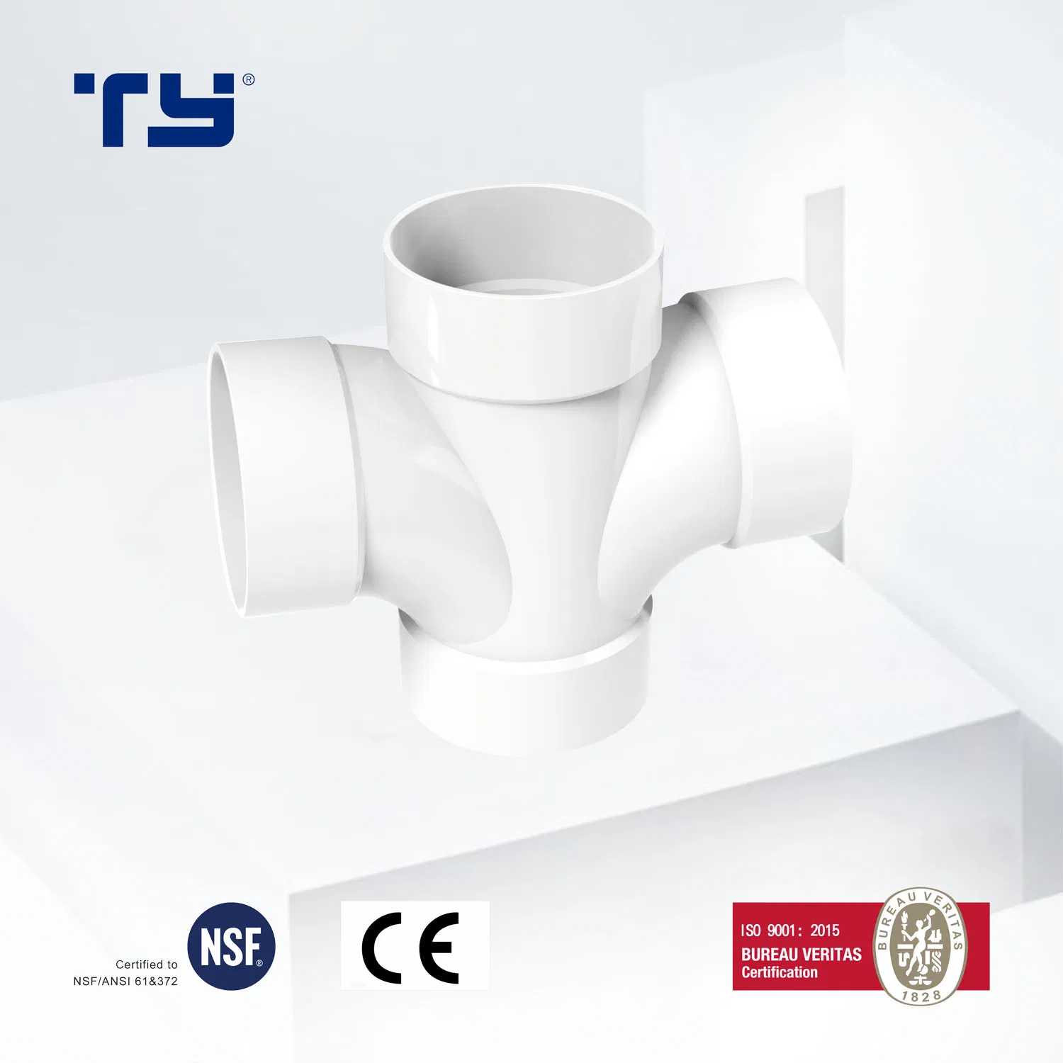 ASTM PVC-U Plastic Drainage Pipe Fittings Water Brands Plumbing Good Price List Reducing Tee Cross