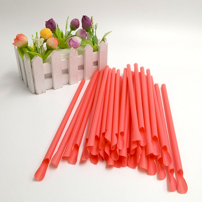 Compostable Biodegradable Colorful Eco Friendly PLA Spoon Non Plastic Drinking Bar Straws