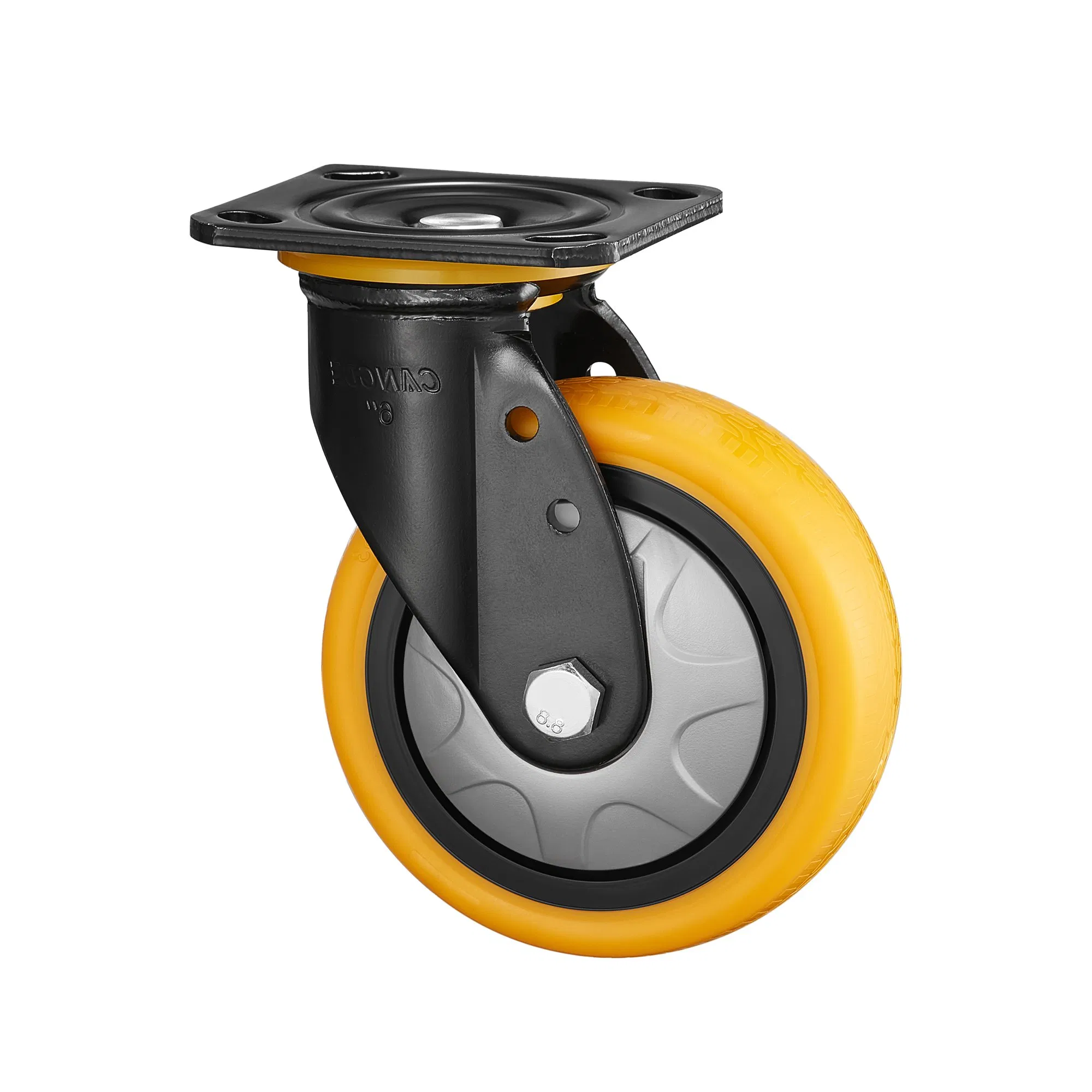 6 Inch Heavy Duty Double Ball Bearings PU Caster and Wheels