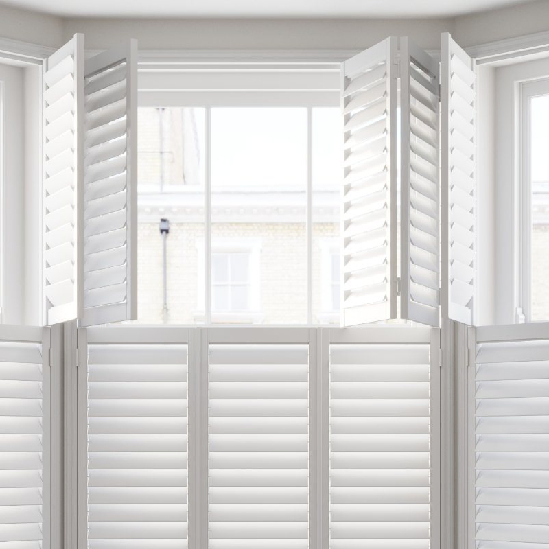 Bay Window Plantation Shutter Window for Hotel with Manufactures Price