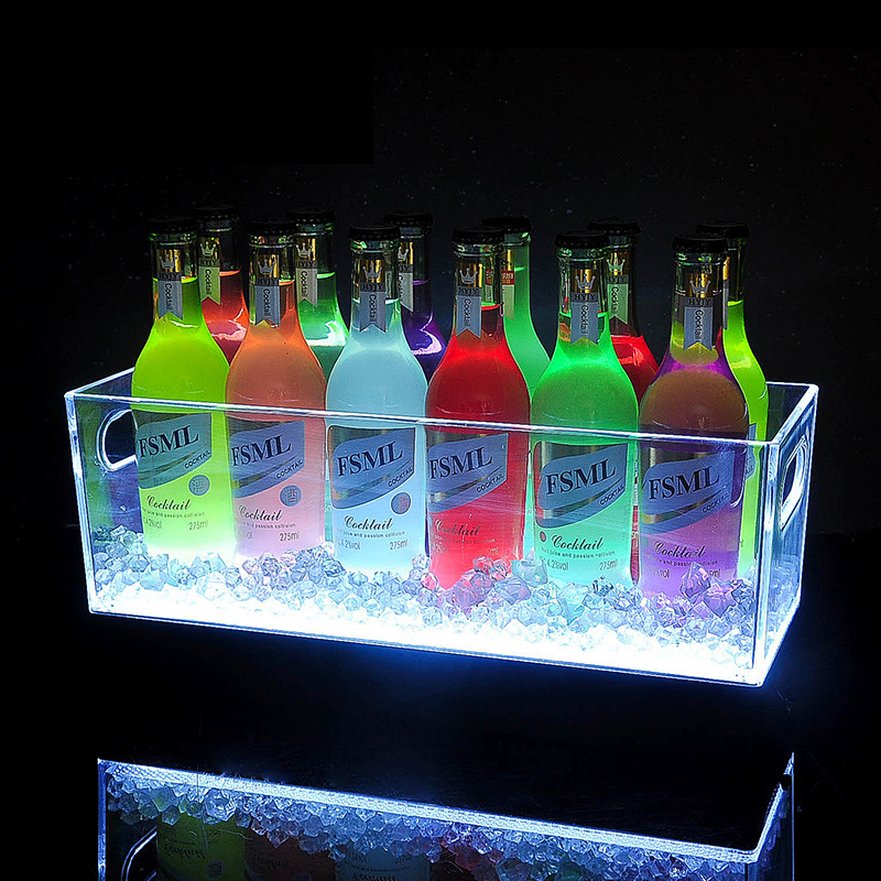 24 Bottles LED Plastic Ice Bucket for Promotional