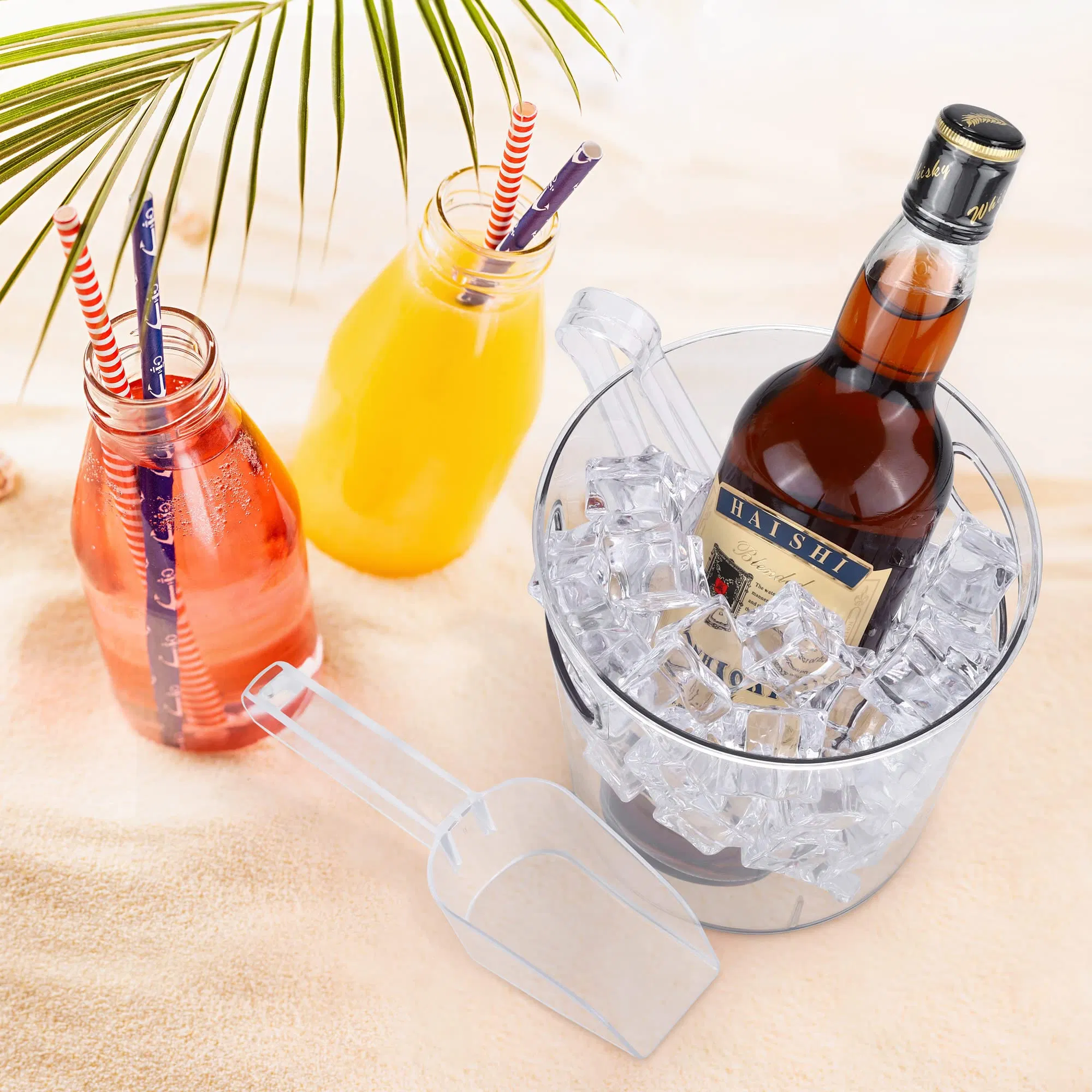 Crystal Clear Acrylic Large Wine Plastic Food Grade Ice Bucket