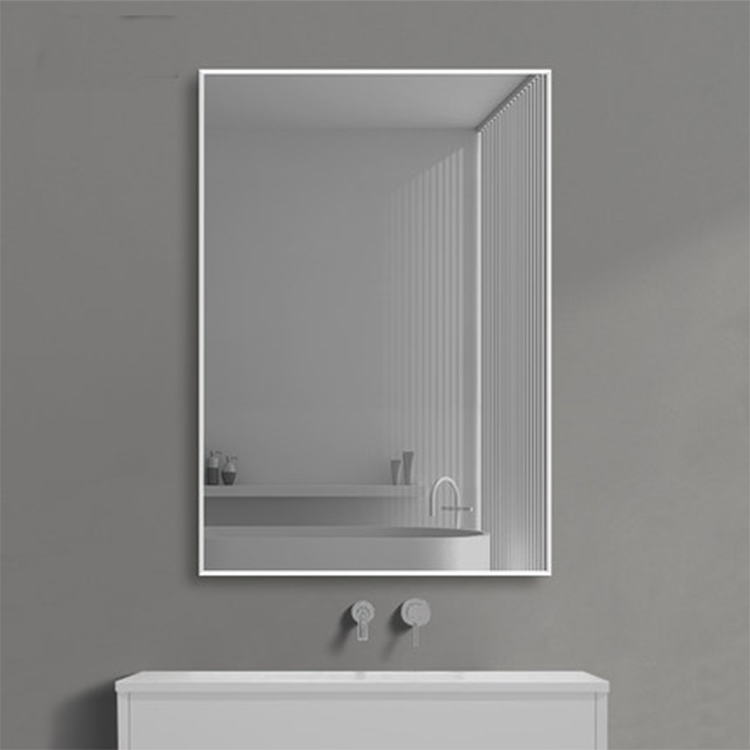 Bathroom Light Poster Display Screen Vanity Smart LED Mirror with Defogger