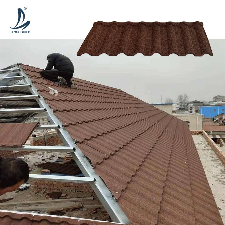 Hot Sale Roofing Materials Construction 0.5mm Milano Stone Coated Roof Sheet