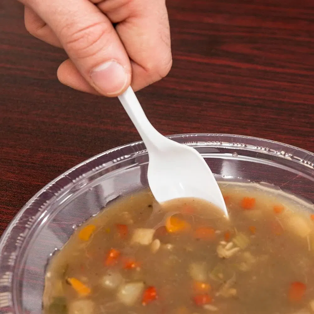 Medium Weight Wrapped White Plastic Cutlery