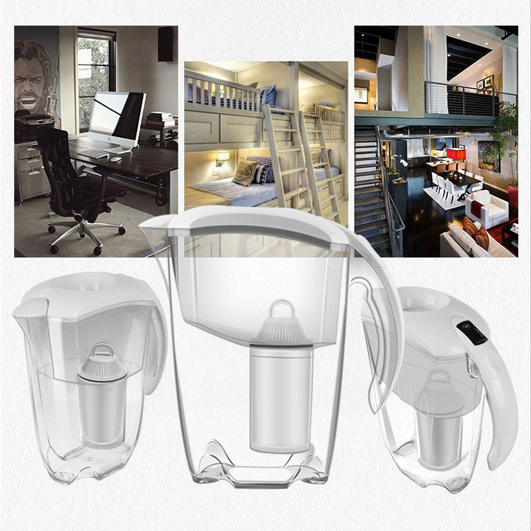 2.5L Activated Carbon Resin Filtered Purifier Water Filter Jug Pitcher Portable Bottles with Filter