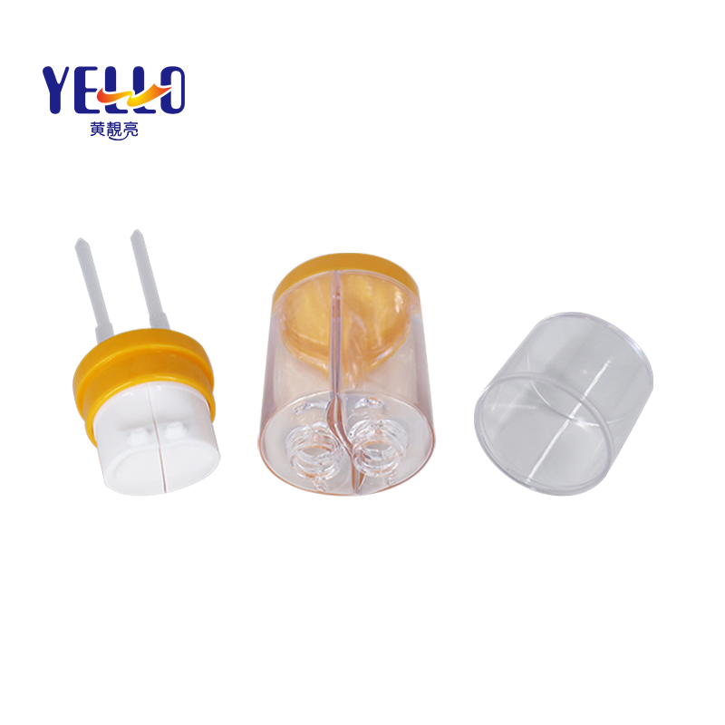 Unique 30ml Empty Dual Chamber PETG Plastic Cosmetic Lotion Pump Bottle for Cosmetic Packaging Serum with Printing