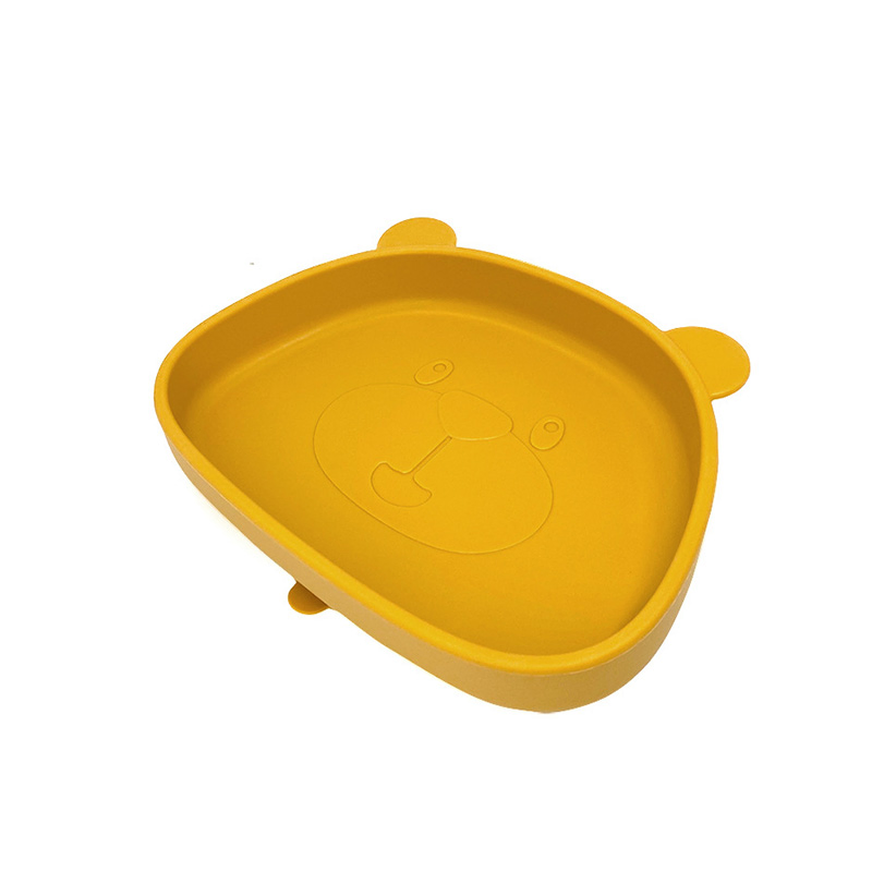 100% Food-Grade Kids Silicon Feeding Set Nordic Design BPA Free Baby Feeding Supplies Set Bear Divided Plates