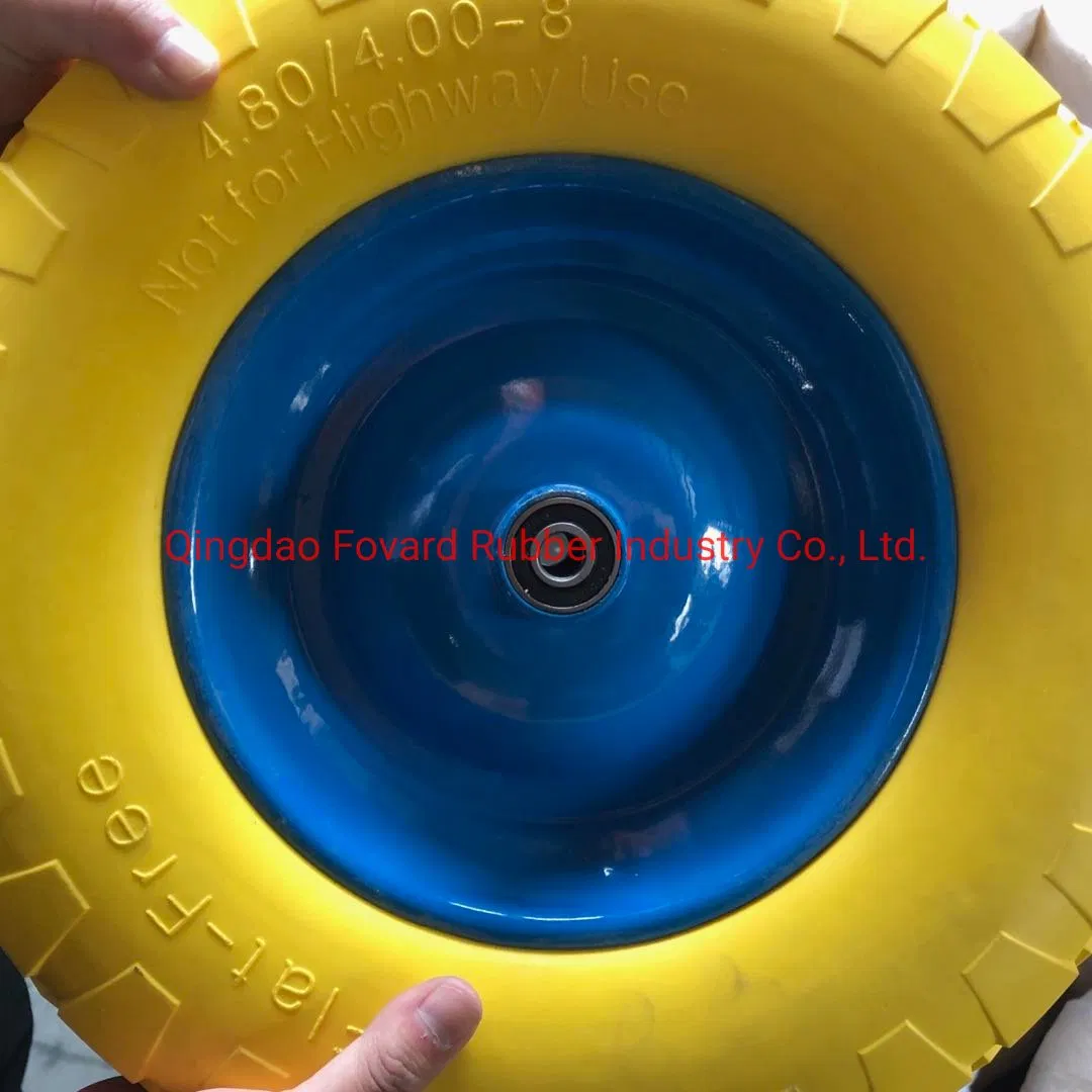 High Quality 4.00-8 PU Solid Foam Wheelbarrow Wheel