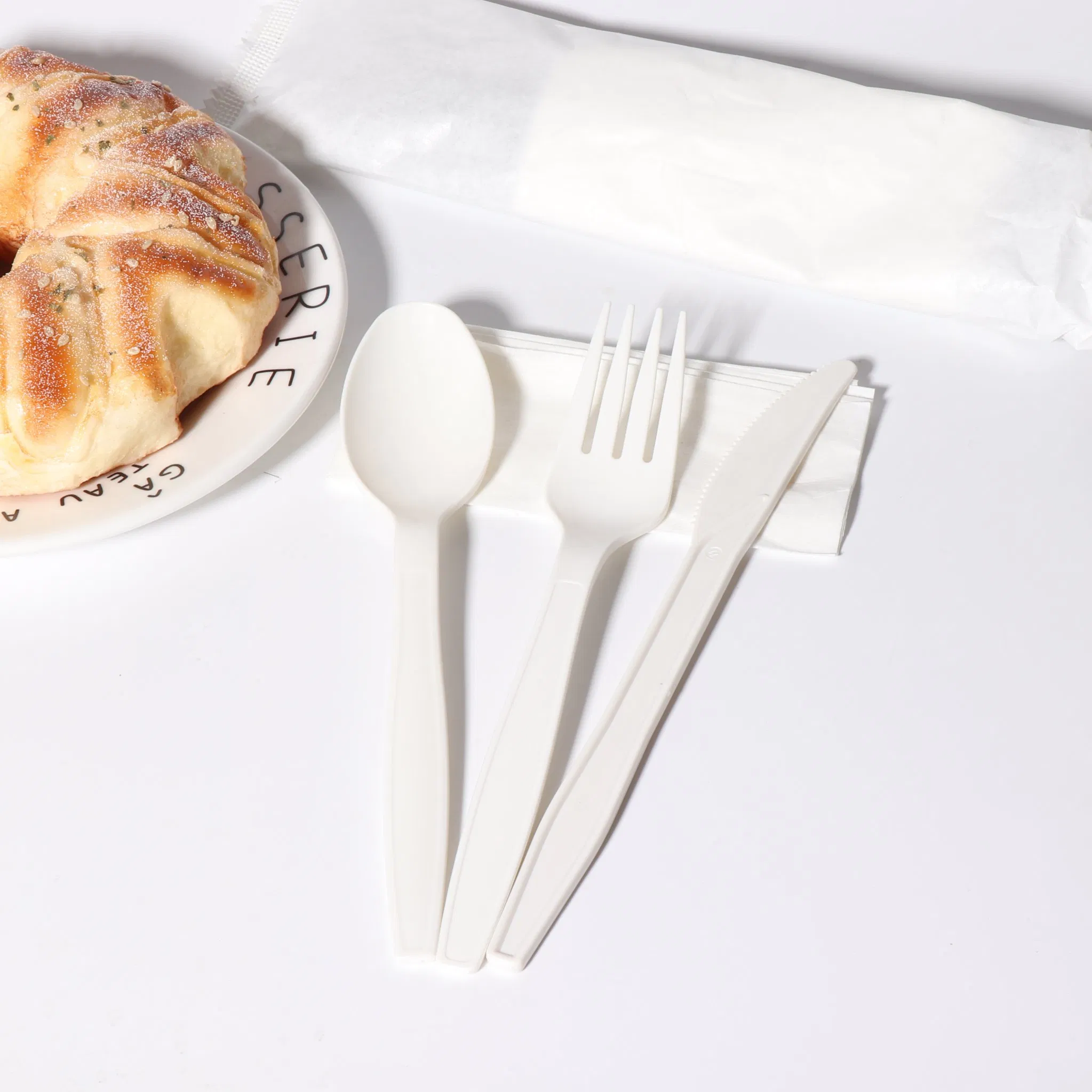 Custom Printed Disposable Cutlery Set with PLA Forks and Spoons